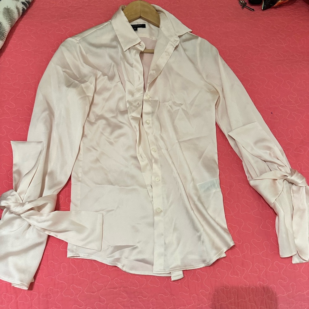 Light pink silk blouse